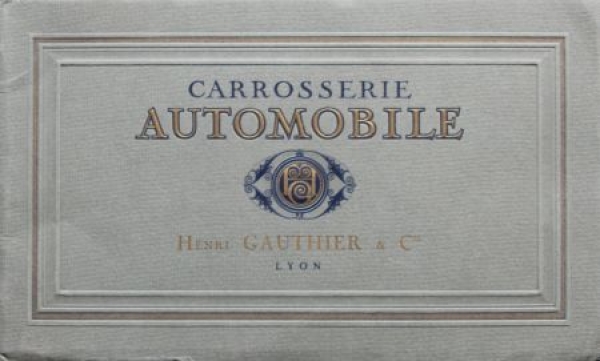 Gauthier Automobiles Modelprogram 1919 Carbrochure (7916)